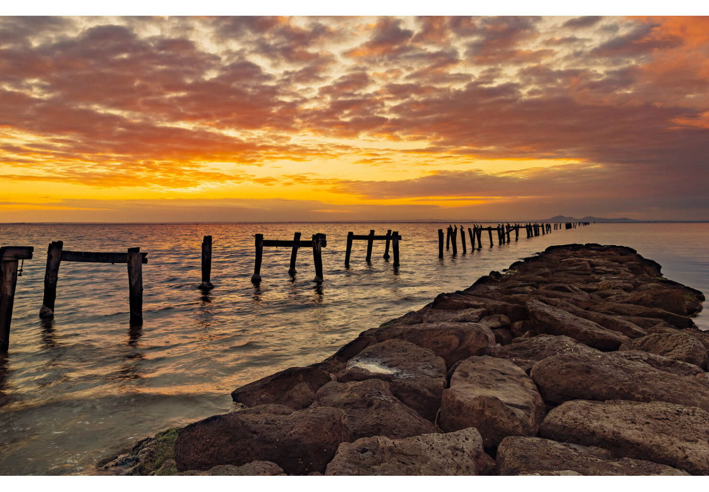 Модульная картина Закат на берегу океана | купить картину в Усть-Илимске Модульная картина Закат на берегу океана